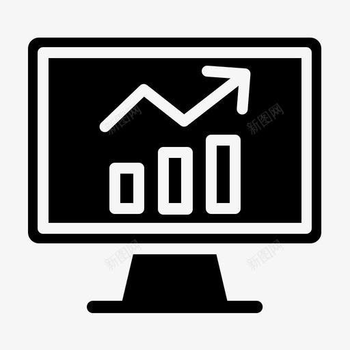 图表分析计算机图标svg_新图网 https://ixintu.com 分析 图表 监视器 计算机