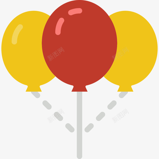 气球假日元素扁平图标svg_新图网 https://ixintu.com 假日元素 扁平 气球