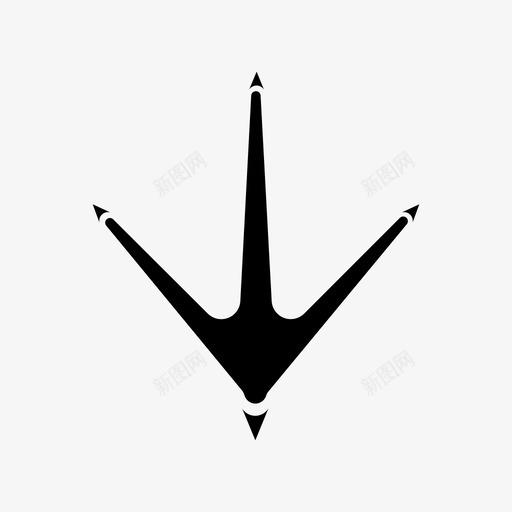 鸟印动物脚印鸟足迹图标svg_新图网 https://ixintu.com 动物脚印 鸟印 鸟足迹 鸡的脚印