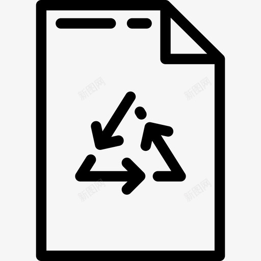 再生纸生态元素2线性图标svg_新图网 https://ixintu.com 再生纸 生态元素2 线性