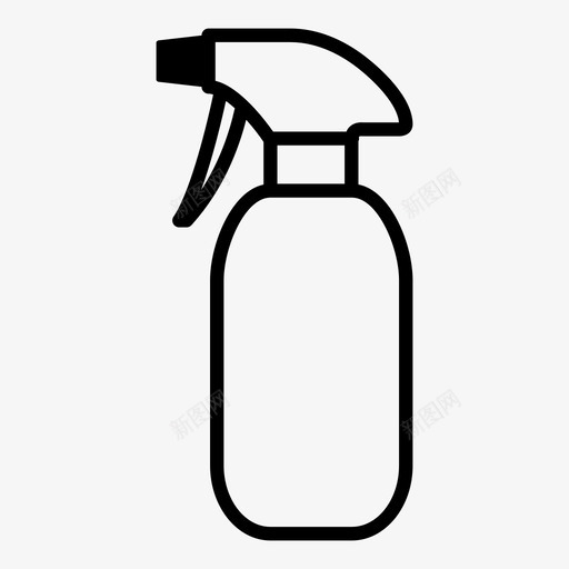 喷雾瓶清洁器洒水器图标svg_新图网 https://ixintu.com 喷雾瓶 洒水器 清洁器