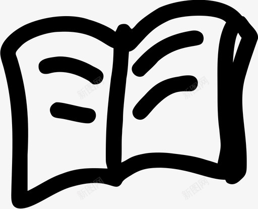 书手绘纸图标svg_新图网 https://ixintu.com 书 手绘 纸 阅读