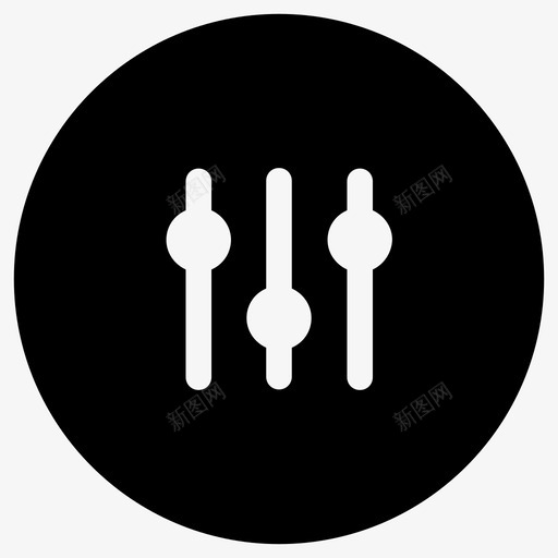 首选项调节器均衡器图标svg_新图网 https://ixintu.com 均衡器 多媒体 调节器 选件 音乐媒体播放器控制播放多媒体录制 首选项