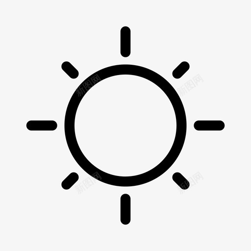 太阳气候预报图标svg_新图网 https://ixintu.com 天气 太阳 季节 气候 预报