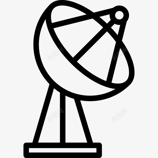 卫星天线线性通信线性图标svg_新图网 https://ixintu.com 卫星天线 线性 线性通信