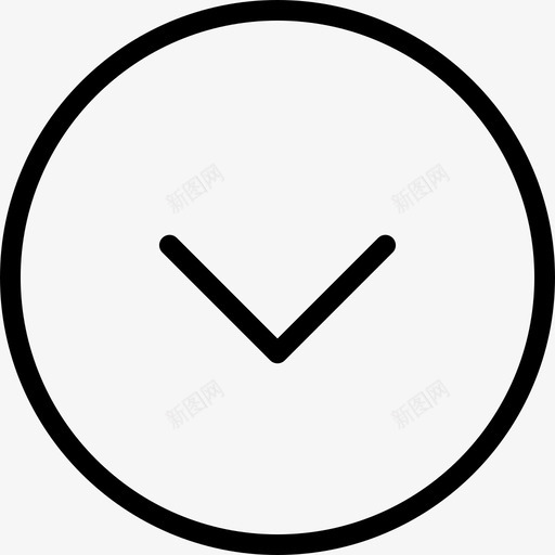 向下箭头交互图标集线性svg_新图网 https://ixintu.com 交互图标集 向下箭头 线性