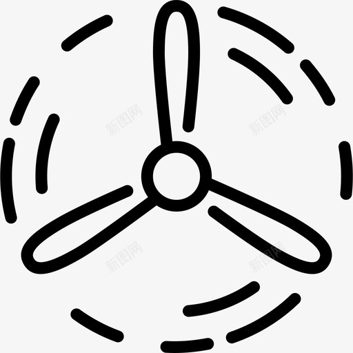 风力机能源2线性图标svg_新图网 https://ixintu.com 线性 能源2 风力机