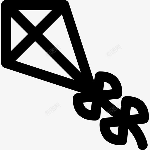 风筝夏季图标系列线性svg_新图网 https://ixintu.com 夏季图标系列 线性 风筝