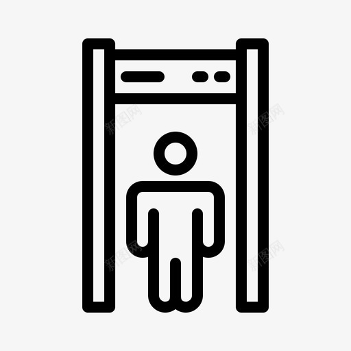 安全门支票安全图标svg_新图网 https://ixintu.com x光 伊斯兰 安全 安全门 支票