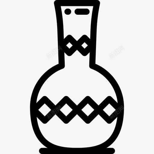 水壶墨西哥元素7线状图标svg_新图网 https://ixintu.com 墨西哥元素7 水壶 线状