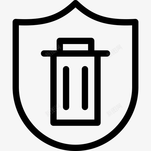 屏蔽挂锁收集线性图标svg_新图网 https://ixintu.com 屏蔽 挂锁收集 线性