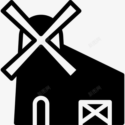 风车农业4填充图标svg_新图网 https://ixintu.com 农业4 填充 风车