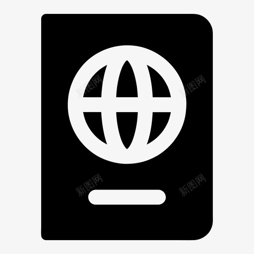 护照证件身份证图标svg_新图网 https://ixintu.com 各种尺寸的基本图标 护照 旅行 签证 证件 身份证