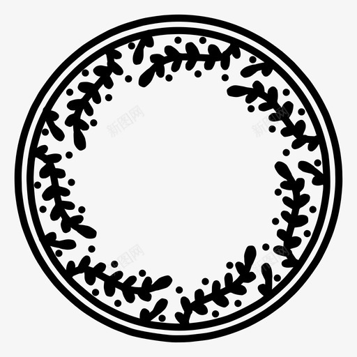 手绘圆框涂鸦花卉图标svg_新图网 https://ixintu.com 手绘圆圈花环 手绘圆框 涂鸦 花卉 花环 装饰品