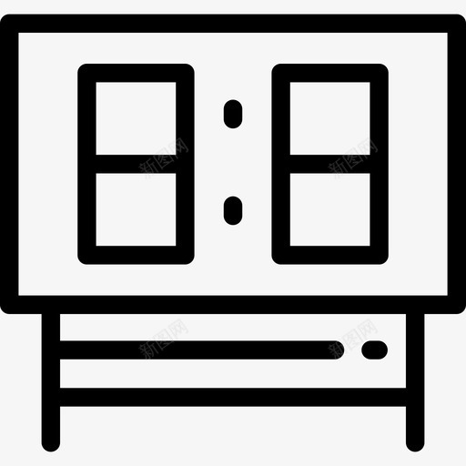 记分板棒球四队直线型图标svg_新图网 https://ixintu.com 棒球四队 直线型 记分板