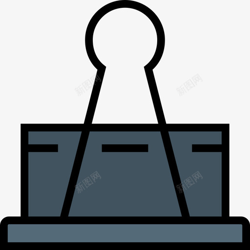 线颜色办公室和设备夹子图标svg_新图网 https://ixintu.com 线颜色办公室和设备夹子