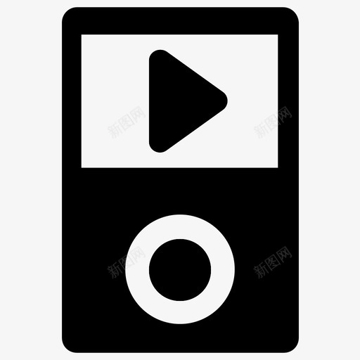 ipod音频播放mp3播放器图标svg_新图网 https://ixintu.com ipod mp3播放器 运动字形图标 音乐设备 音频播放