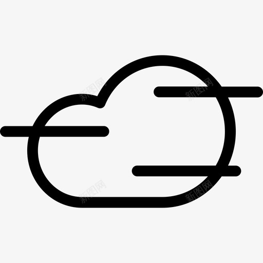 雾天气图标2线性svg_新图网 https://ixintu.com 天气图标2 线性 雾