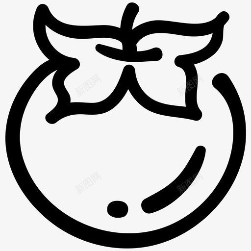 番茄食物健康图标svg_新图网 https://ixintu.com 健康 番茄 蔬菜 食物 食物轮廓涂鸦