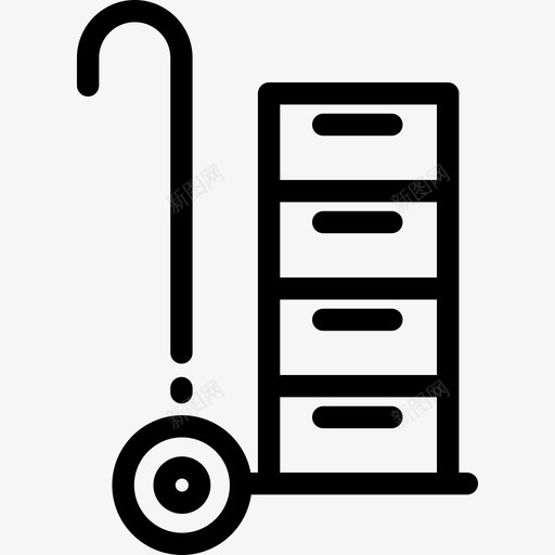 手推车装运交付4直线图标svg_新图网 https://ixintu.com 手推车 直线 装运交付4