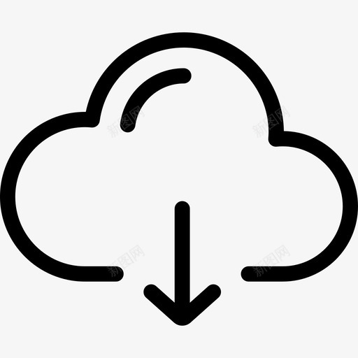 云计算其他元素线性图标svg_新图网 https://ixintu.com 云计算 其他元素 线性