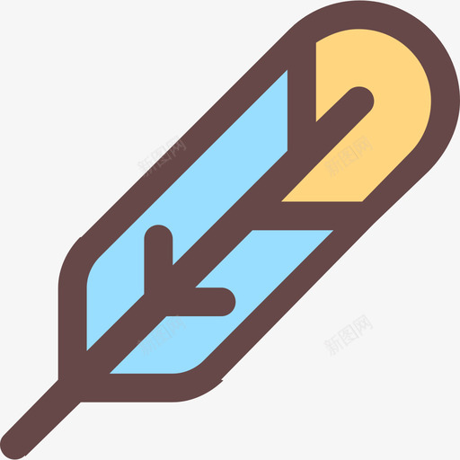 羽毛笔图案5颜色图标svg_新图网 https://ixintu.com 图案5 羽毛笔 颜色
