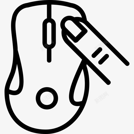 电脑鼠标手势5线性图标svg_新图网 https://ixintu.com 手势5 电脑鼠标 线性