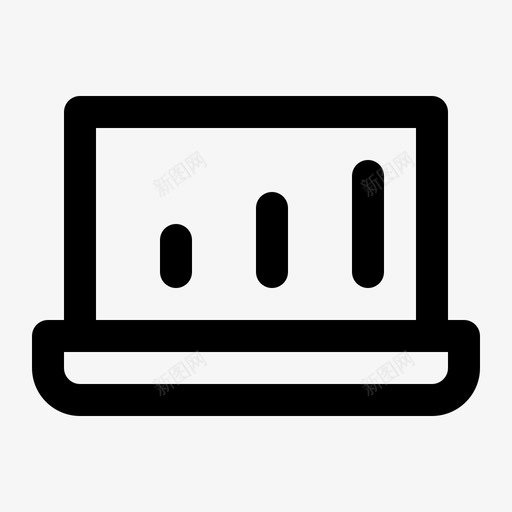 笔记本条形图活动增加图标svg_新图网 https://ixintu.com 业务和财务线图标集 优化 增加 活动 演示 笔记本条形图 进度条
