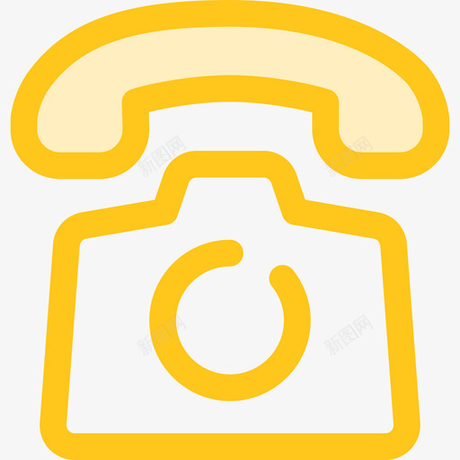 电话通讯11黄色图标svg_新图网 https://ixintu.com 电话 通讯11 黄色