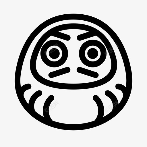 daruma洋娃娃日本图标svg_新图网 https://ixintu.com daruma lucky 传统 动物 日本 洋娃娃