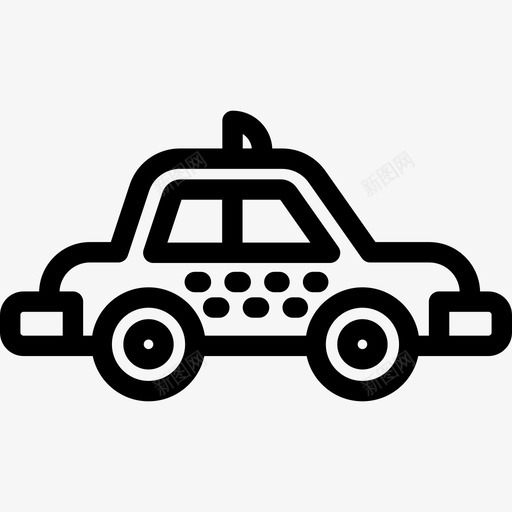 出租车城市元素5直线型图标svg_新图网 https://ixintu.com 出租车 城市元素5 直线型
