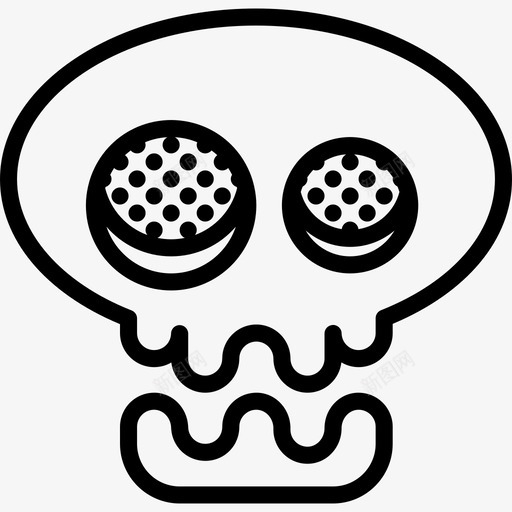 头骨假日汇编线性图标svg_新图网 https://ixintu.com 假日汇编 头骨 线性