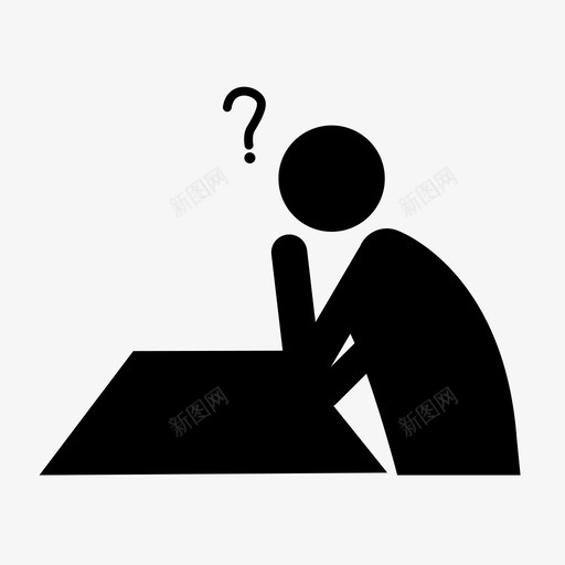 男人困惑问困惑图标svg_新图网 https://ixintu.com 困惑 男人困惑 问 问题