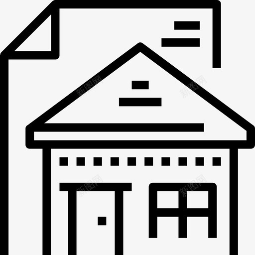 财产房地产和建筑物直线图标svg_新图网 https://ixintu.com 房地产和建筑物 直线 财产