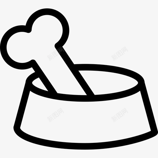 宠物食品动物头直系图标svg_新图网 https://ixintu.com 动物头 宠物食品 直系