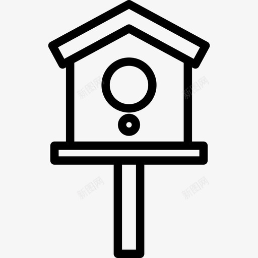 鸟舍自然线性组合图标svg_新图网 https://ixintu.com 自然线性组合 鸟舍