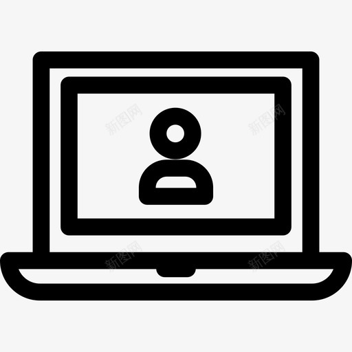 视频会议公司图标线性svg_新图网 https://ixintu.com 公司图标 线性 视频会议
