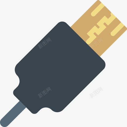 Usb技术元件扁平图标svg_新图网 https://ixintu.com Usb 扁平 技术元件