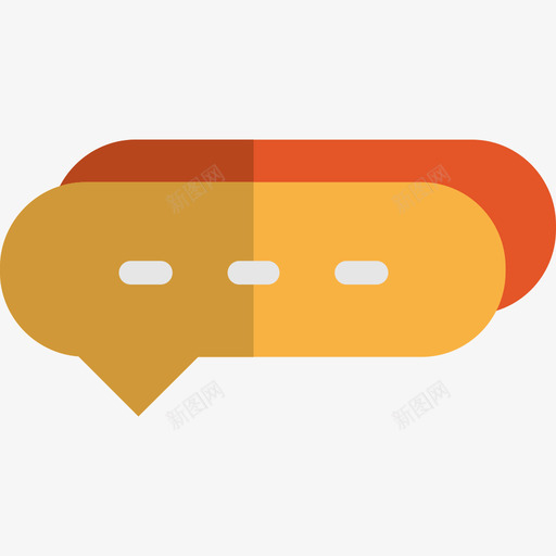 聊天工具彩色平面图标svg_新图网 https://ixintu.com 聊天 设计工具彩色平面