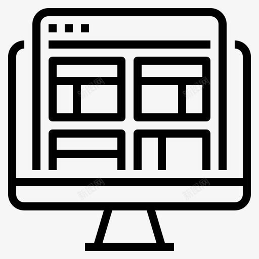 网站布局计算机图标svg_新图网 https://ixintu.com 开发 网站 网站布局 网站开发 计算机 设计