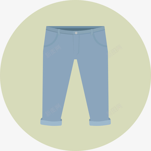 裤子衣服和鞋类圆形扁平图标svg_新图网 https://ixintu.com 圆形扁平 衣服和鞋类 裤子