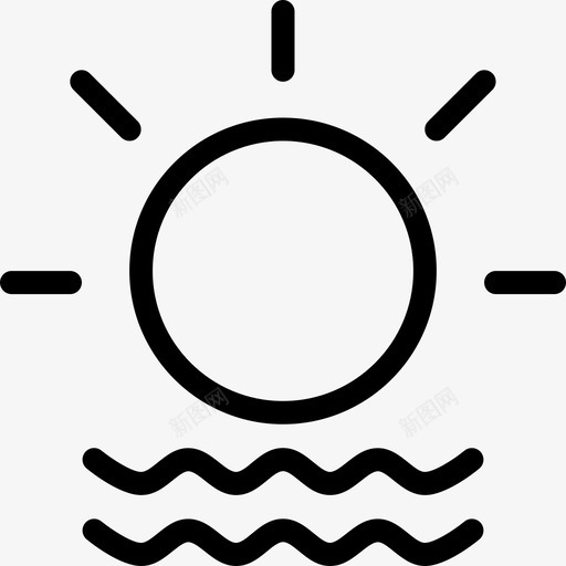 雾天气图标2线性svg_新图网 https://ixintu.com 天气图标2 线性 雾