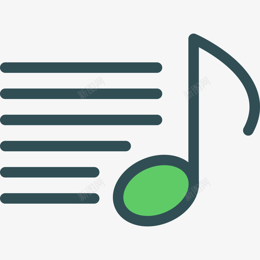 音符活动线条颜色图标svg_新图网 https://ixintu.com 活动 线条颜色 音符