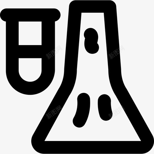 烧瓶科学元素2粗体圆形图标svg_新图网 https://ixintu.com 烧瓶 科学元素2 粗体圆形