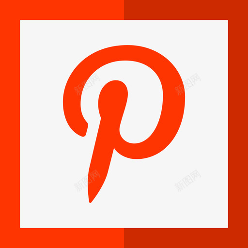 Pinterest社交媒体徽标集扁平图标svg_新图网 https://ixintu.com Pinterest 扁平 社交媒体徽标集