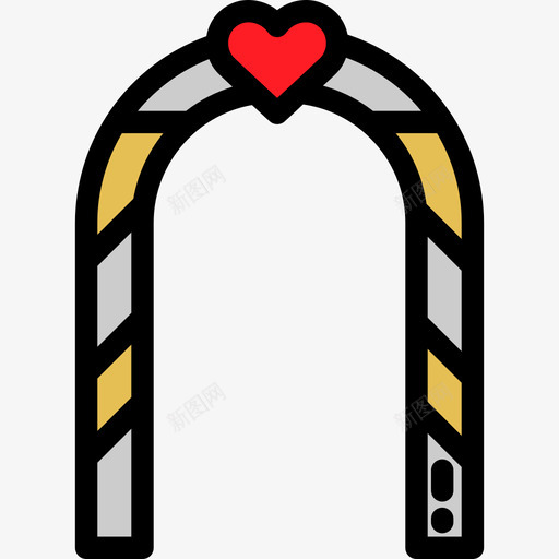 婚礼假日6线性颜色图标svg_新图网 https://ixintu.com 假日6 婚礼 线性颜色