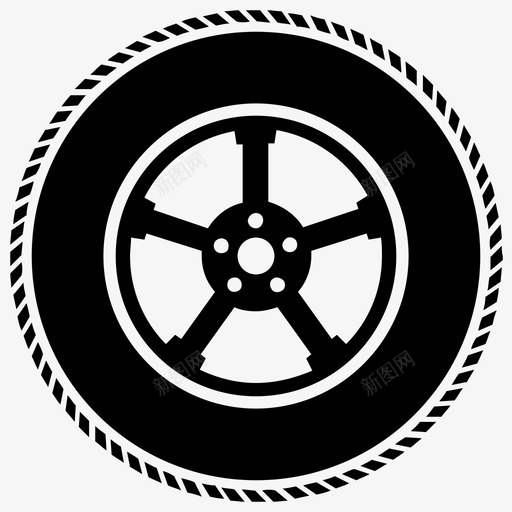 轿车轮胎车轮轮胎图标svg_新图网 https://ixintu.com 车轮 车辆轮胎 轮胎 轮胎字形图标 轿车轮胎