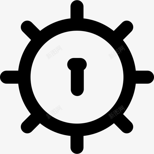 钥匙孔安全图标集合粗体圆形svg_新图网 https://ixintu.com 安全图标集合 粗体圆形 钥匙孔