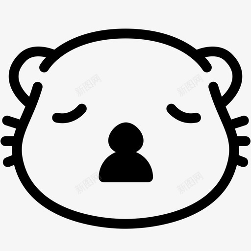 尝试表情情感图标svg_新图网 https://ixintu.com 尝试 情感 感觉 水獭 水獭表情线 表情