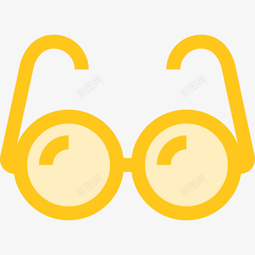 眼镜教育3黄色图标svg_新图网 https://ixintu.com 教育3 眼镜 黄色